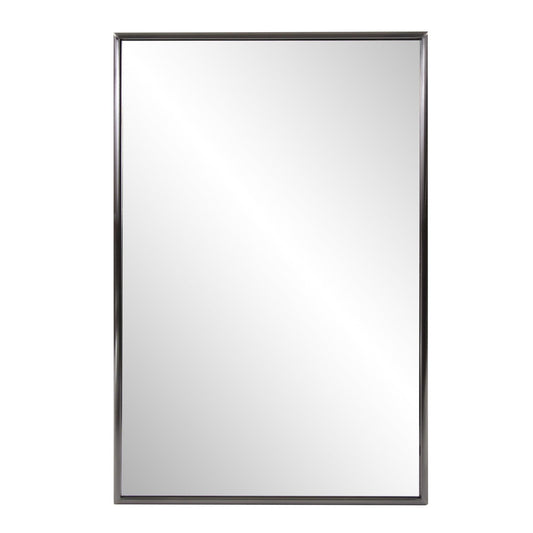 Brushed Titanium Rectangular Wall Mirror - AFS