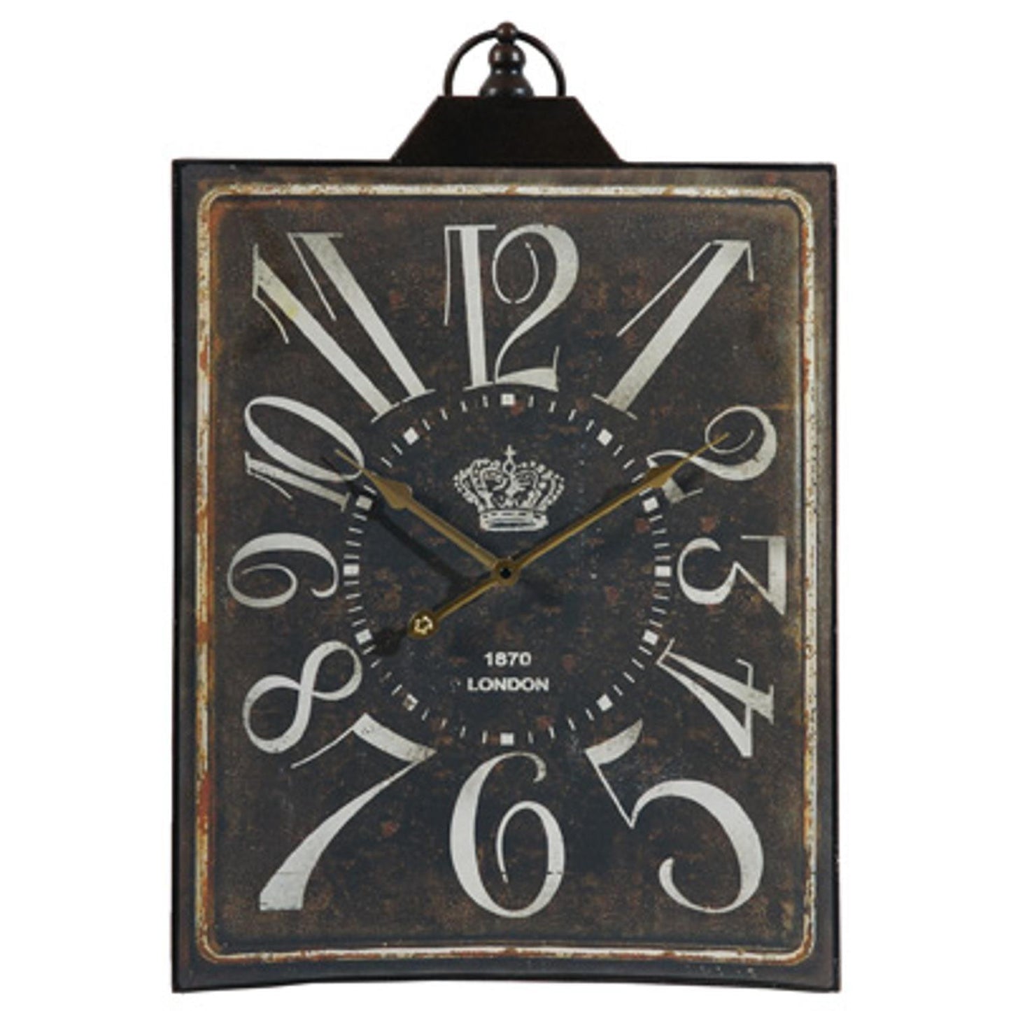 Vintage Style Black and White Iron Wall Clock - AFS