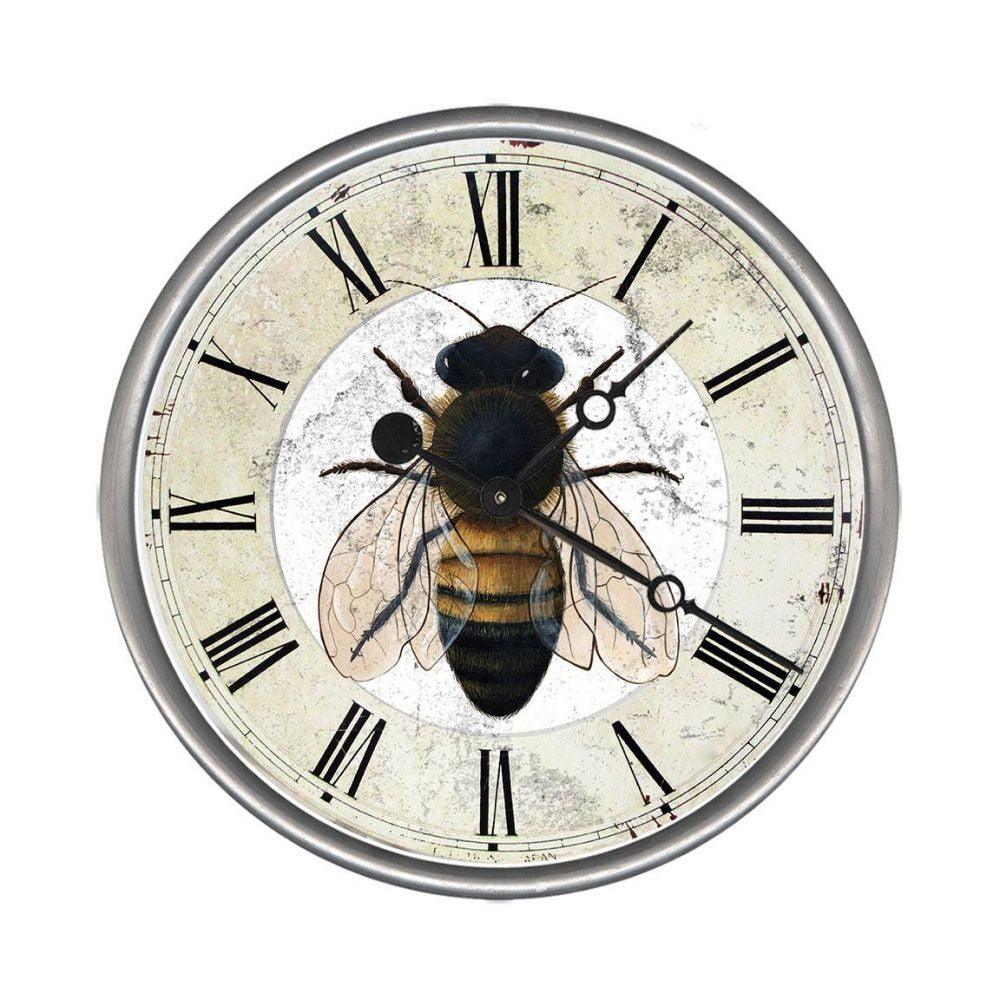 15" Vintage Rustic Bumbel Bee Wall Clock - AFS