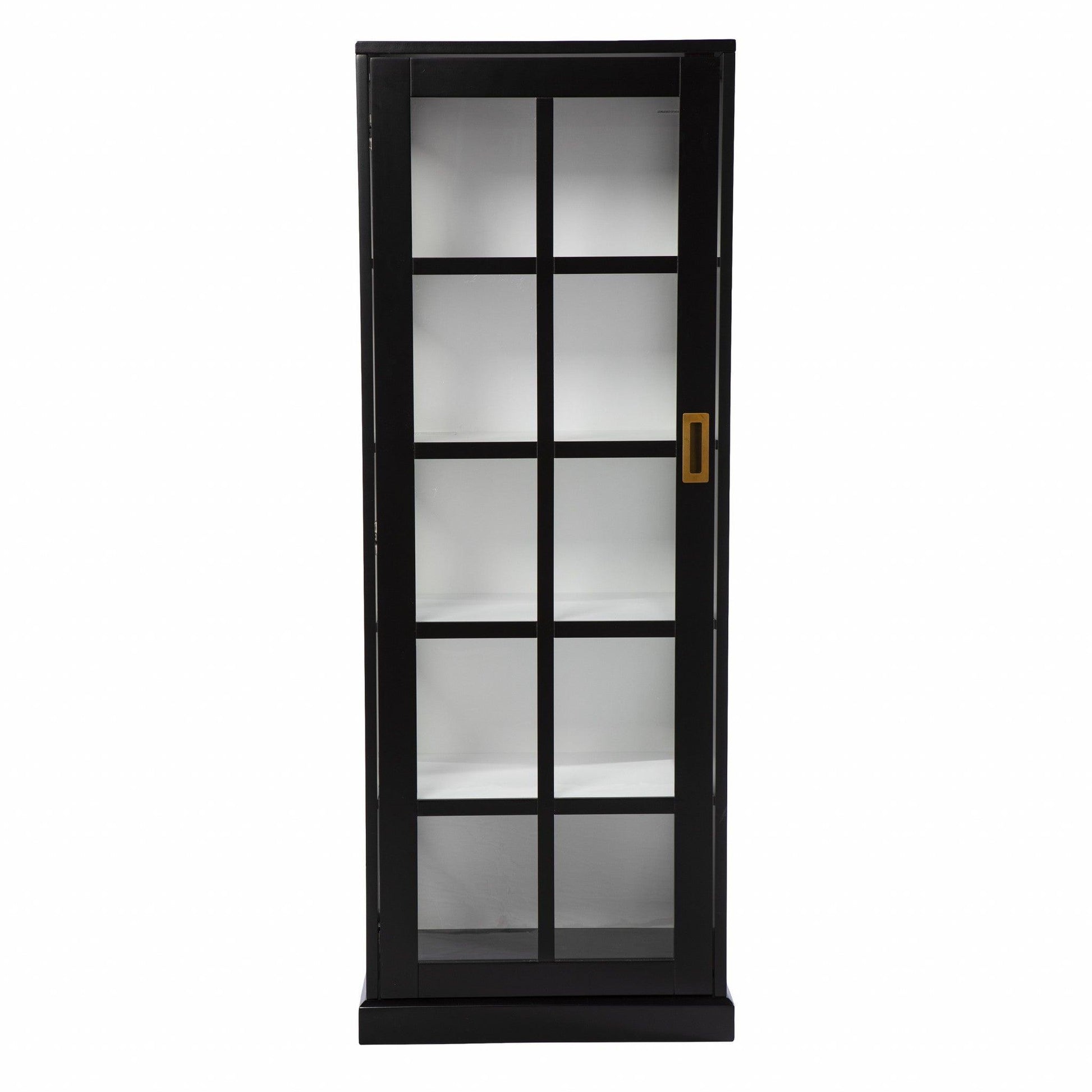 Dynasty Contemporary Black and White Tall Curio Cabinet - AFS