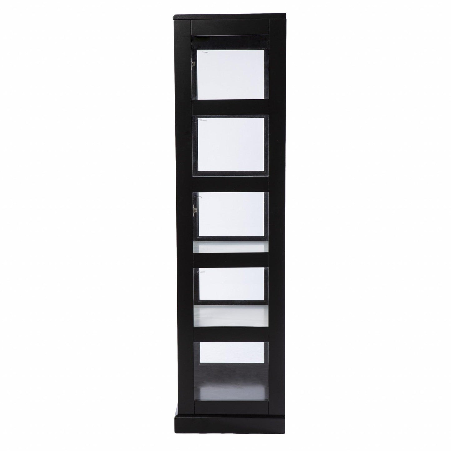 Dynasty Contemporary Black and White Tall Curio Cabinet - AFS