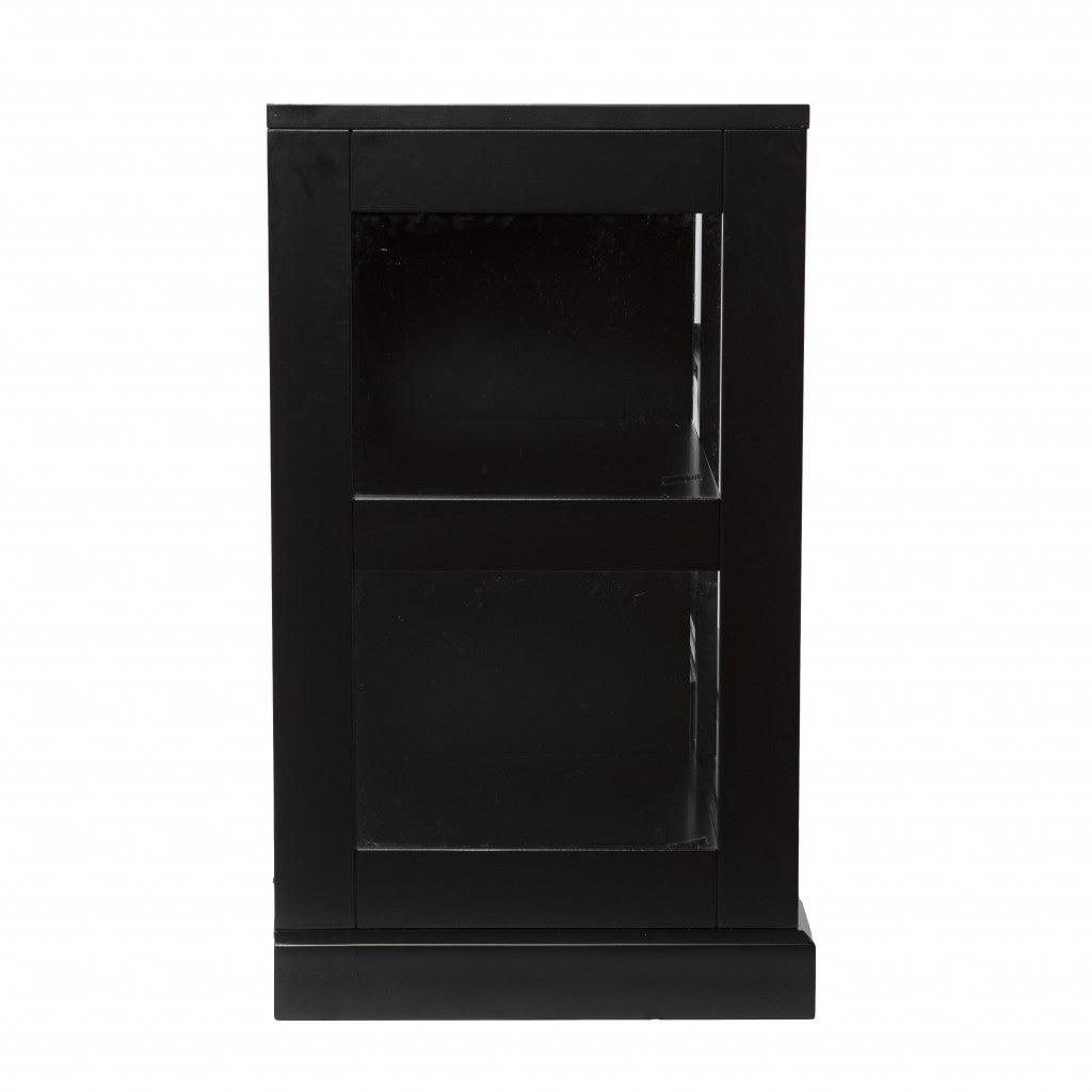 Dynasty Contemporary Black and White Low Curio Cabinet - AFS