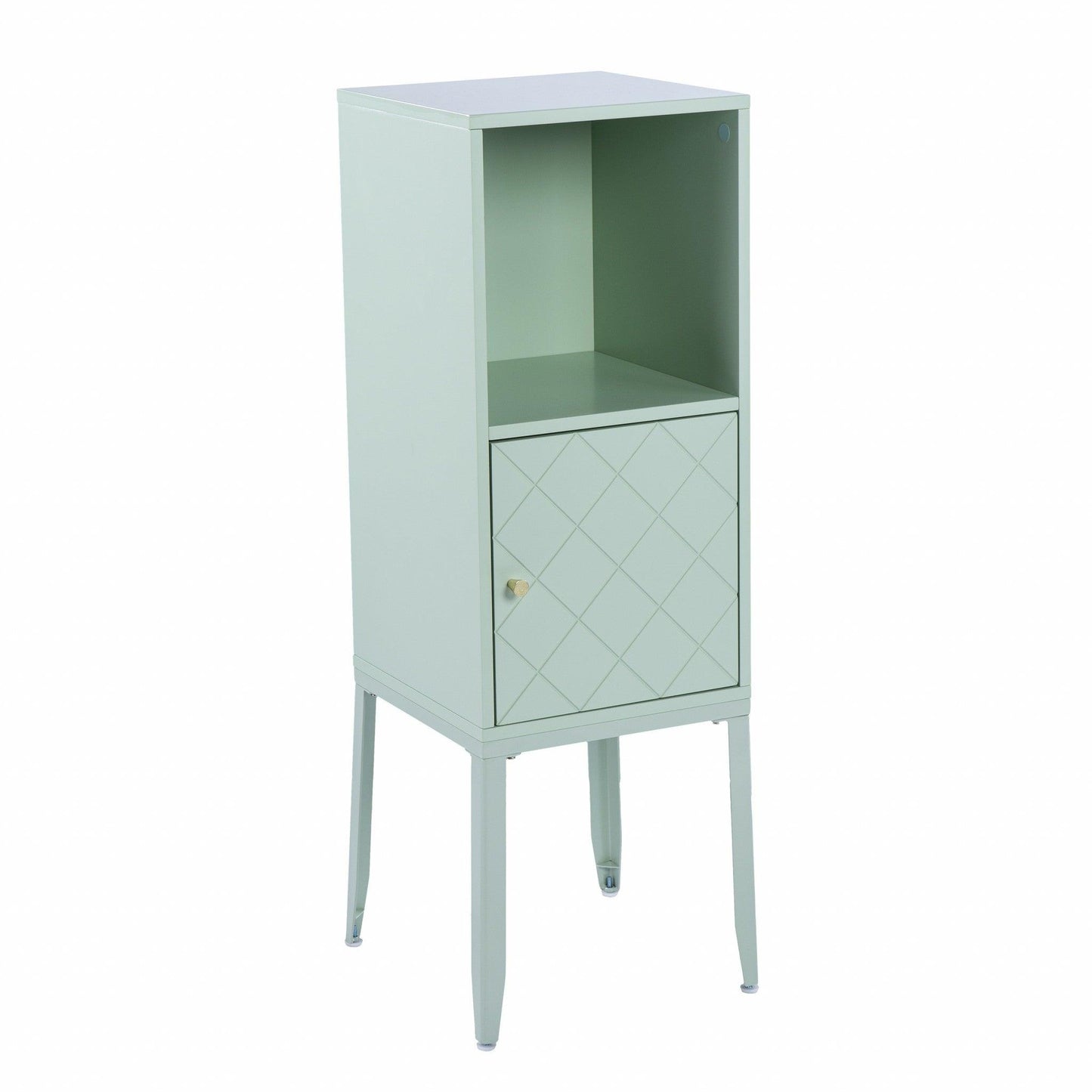 Pale Green Crosshatch Accent Storage Cabinet - AFS