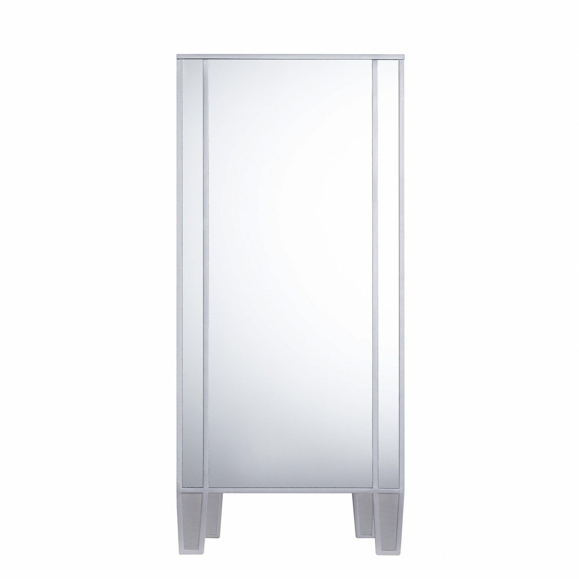 Glamorous Mirrored Bling Multi Storage Accent Cabinet - AFS