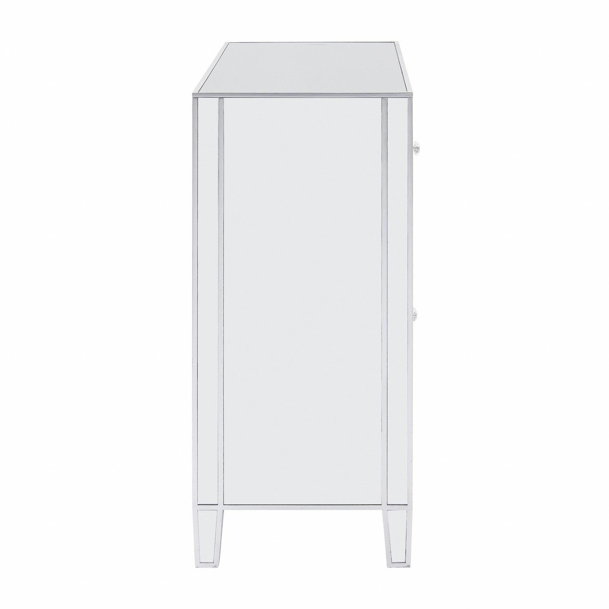 Glamorous Mirrored Bling Three Door Accent Cabinet - AFS