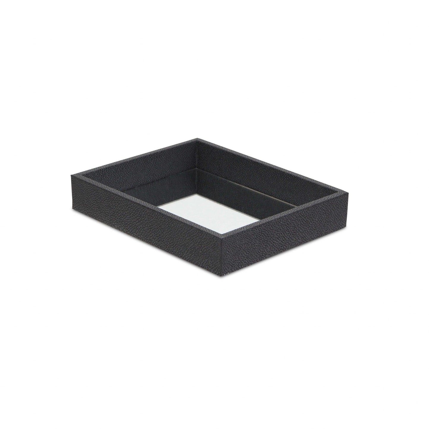 Black Shagreen Mirrored Tray - AFS