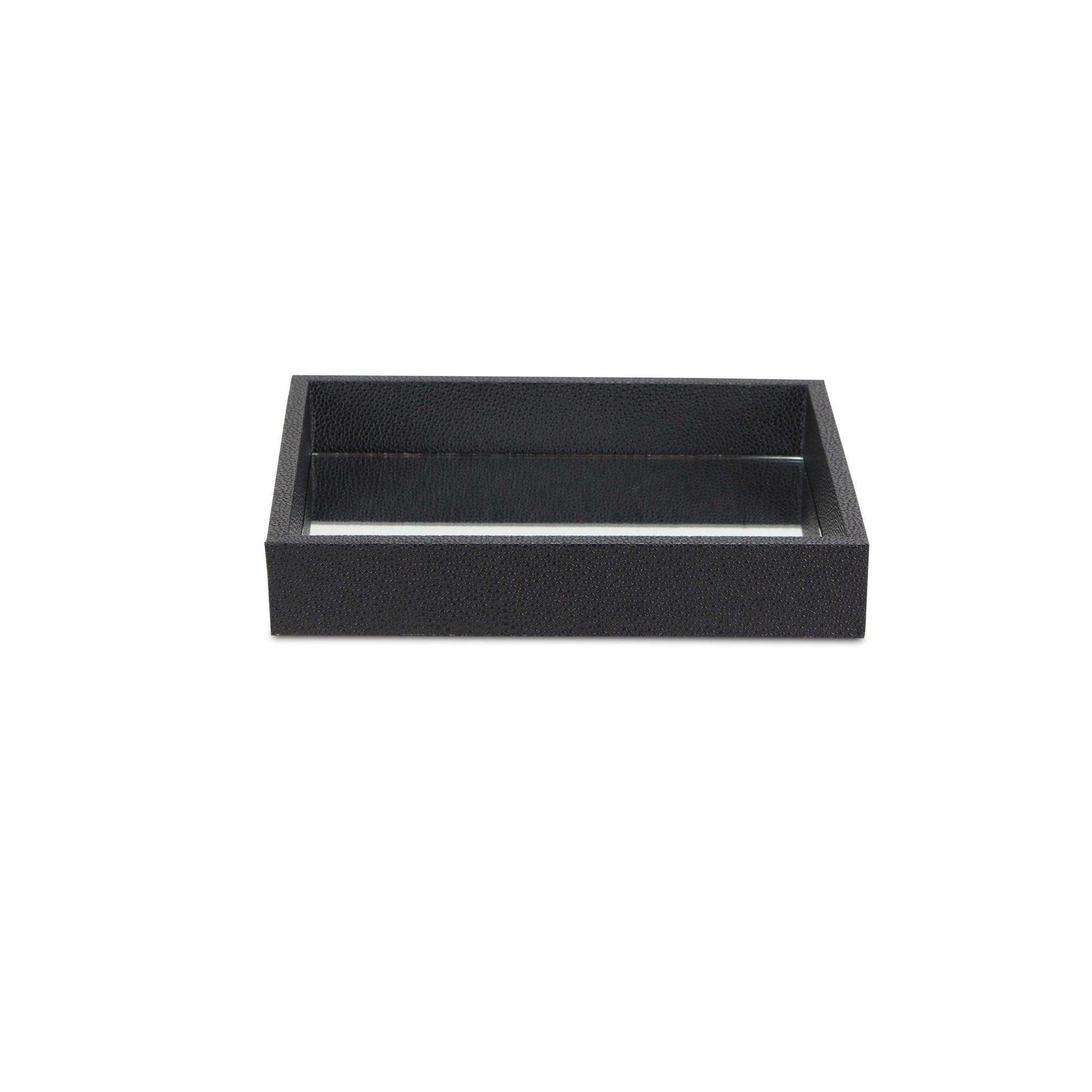 Black Shagreen Mirrored Tray - AFS