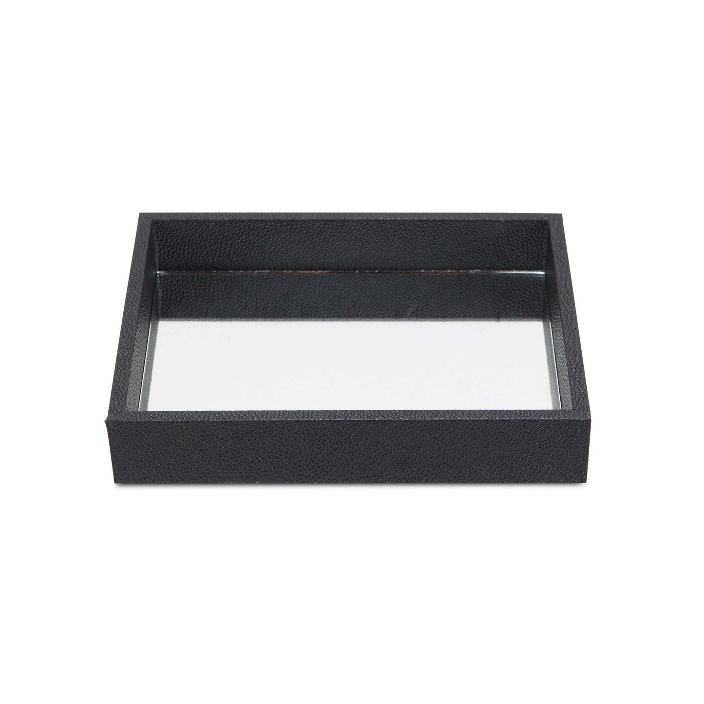 Black Shagreen Mirrored Tray - AFS