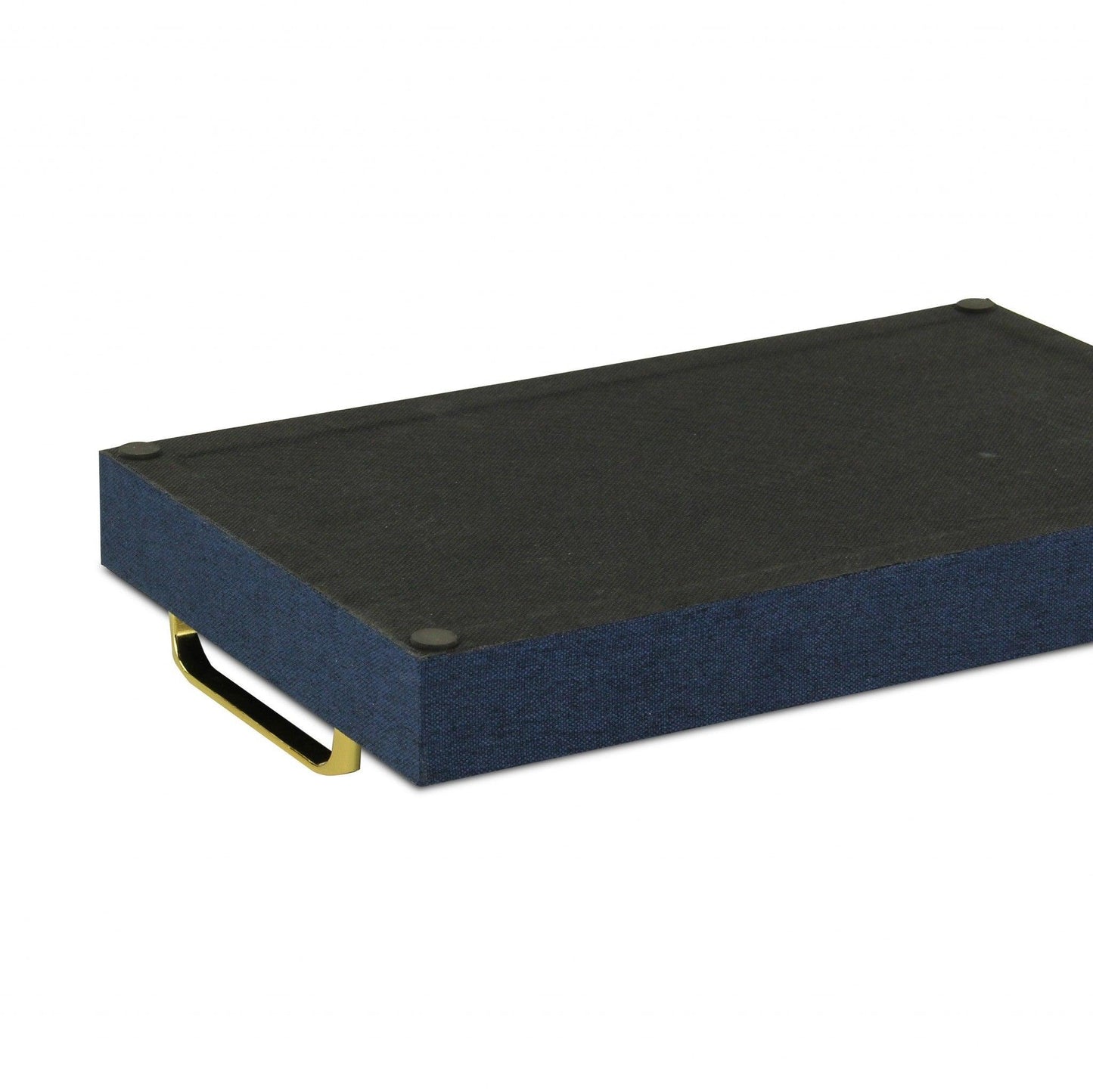 Navy Blue Linen and Wooden Tray - AFS