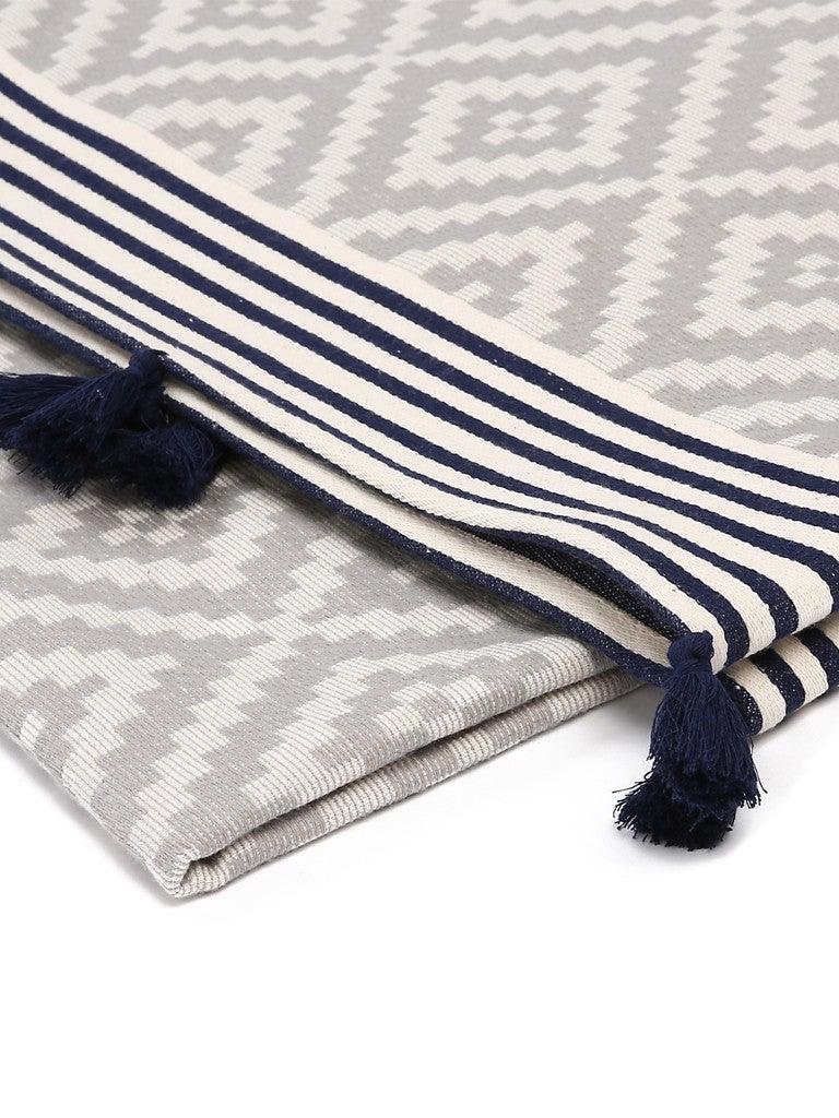 Gray Tribal Design Turkish Towel Beach Blanket - AFS