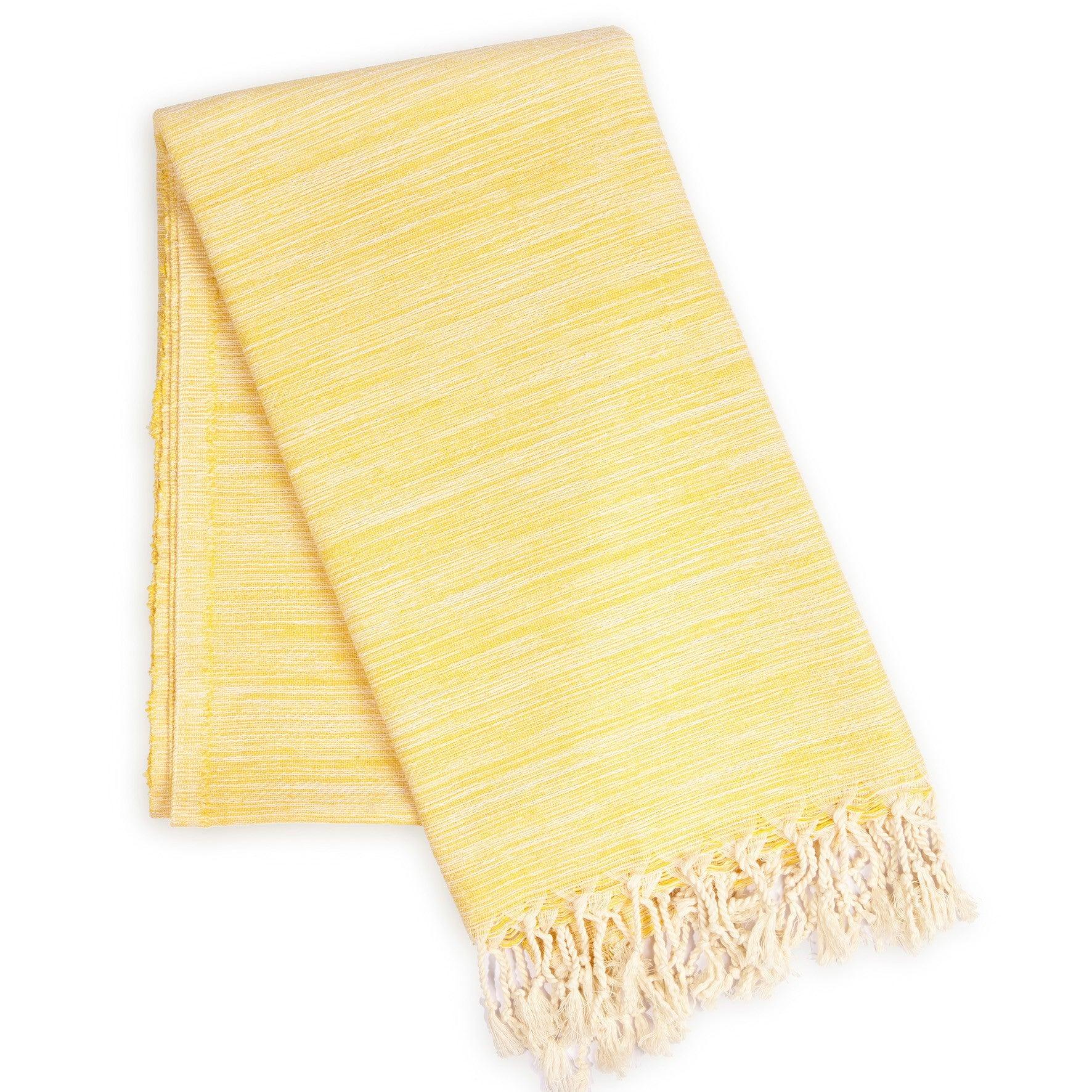 Sunshine Yellow Turkish Beach Blanket - AFS