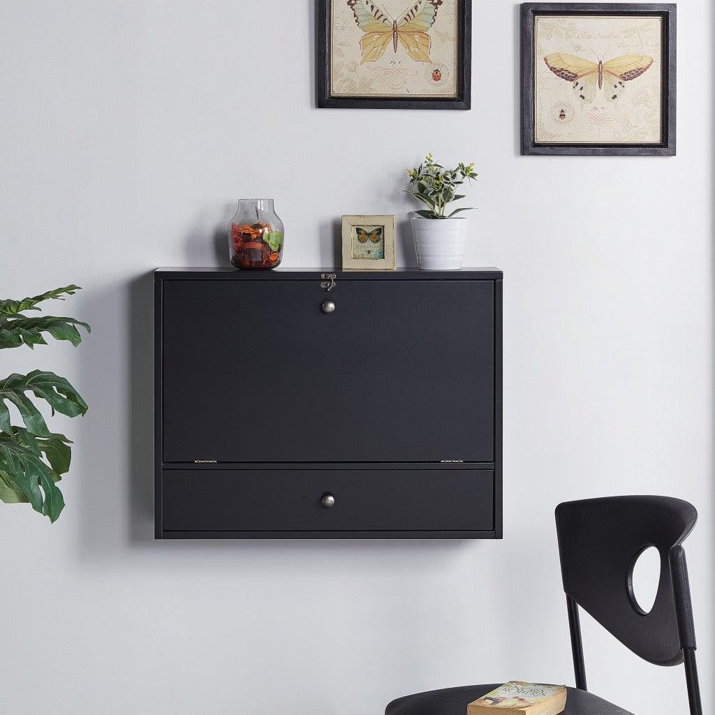 Black Wall Mount Folding Desk - AFS