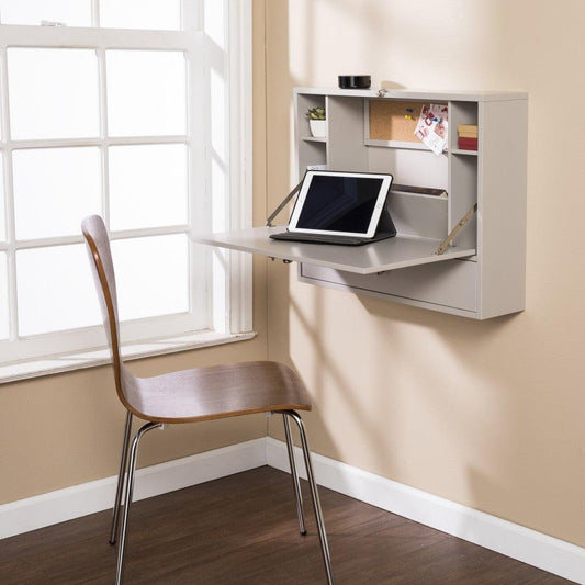 Gray Wall Mount Folding Desk - AFS