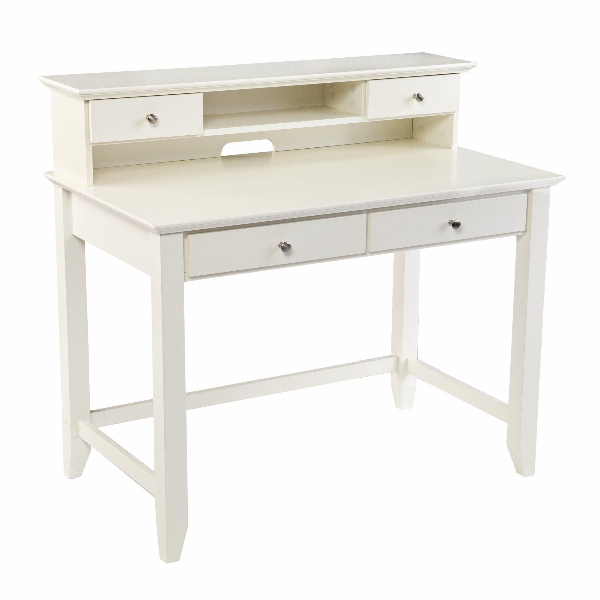 Creamy White Secretary Writing or Computer Desk - AFS