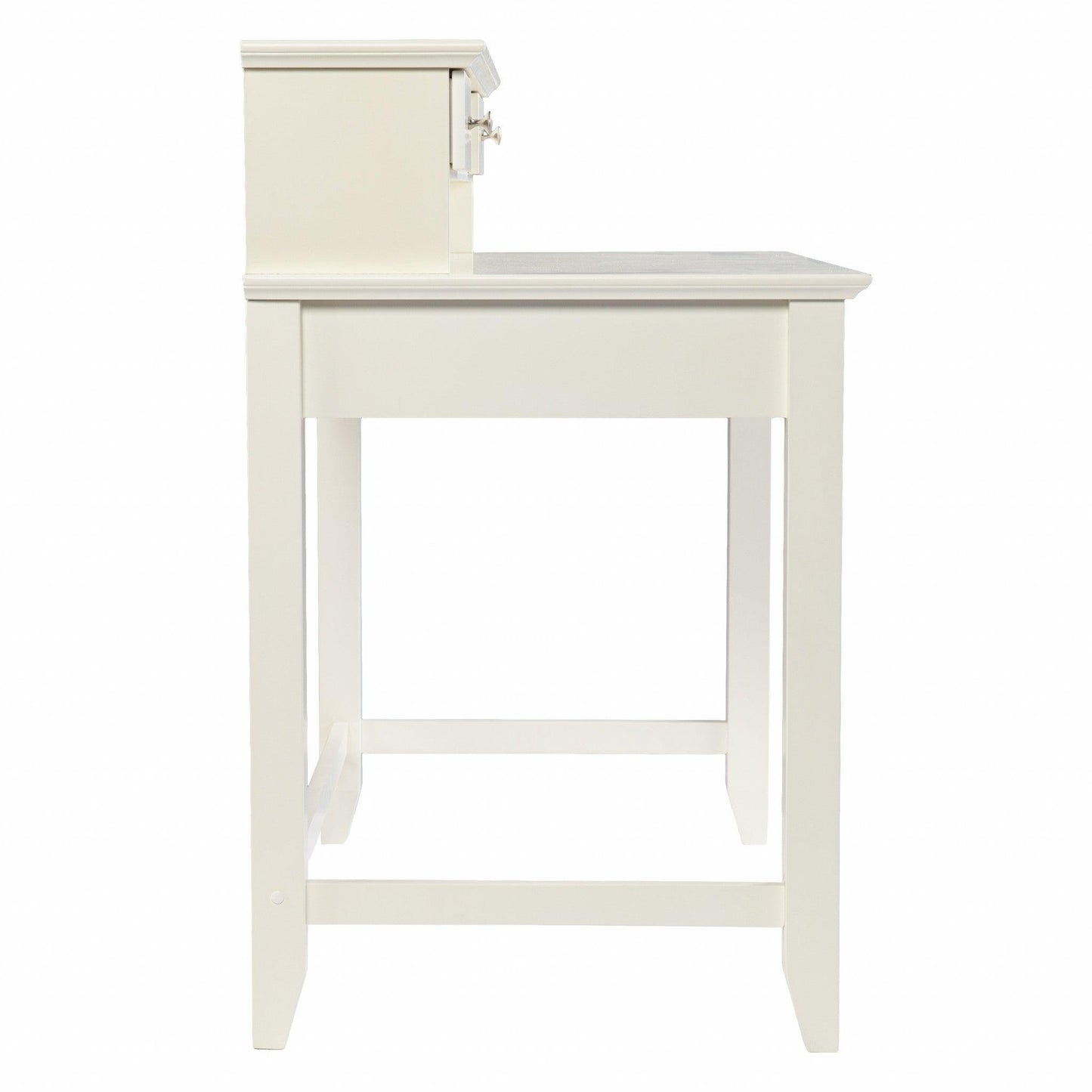 Creamy White Secretary Writing or Computer Desk - AFS