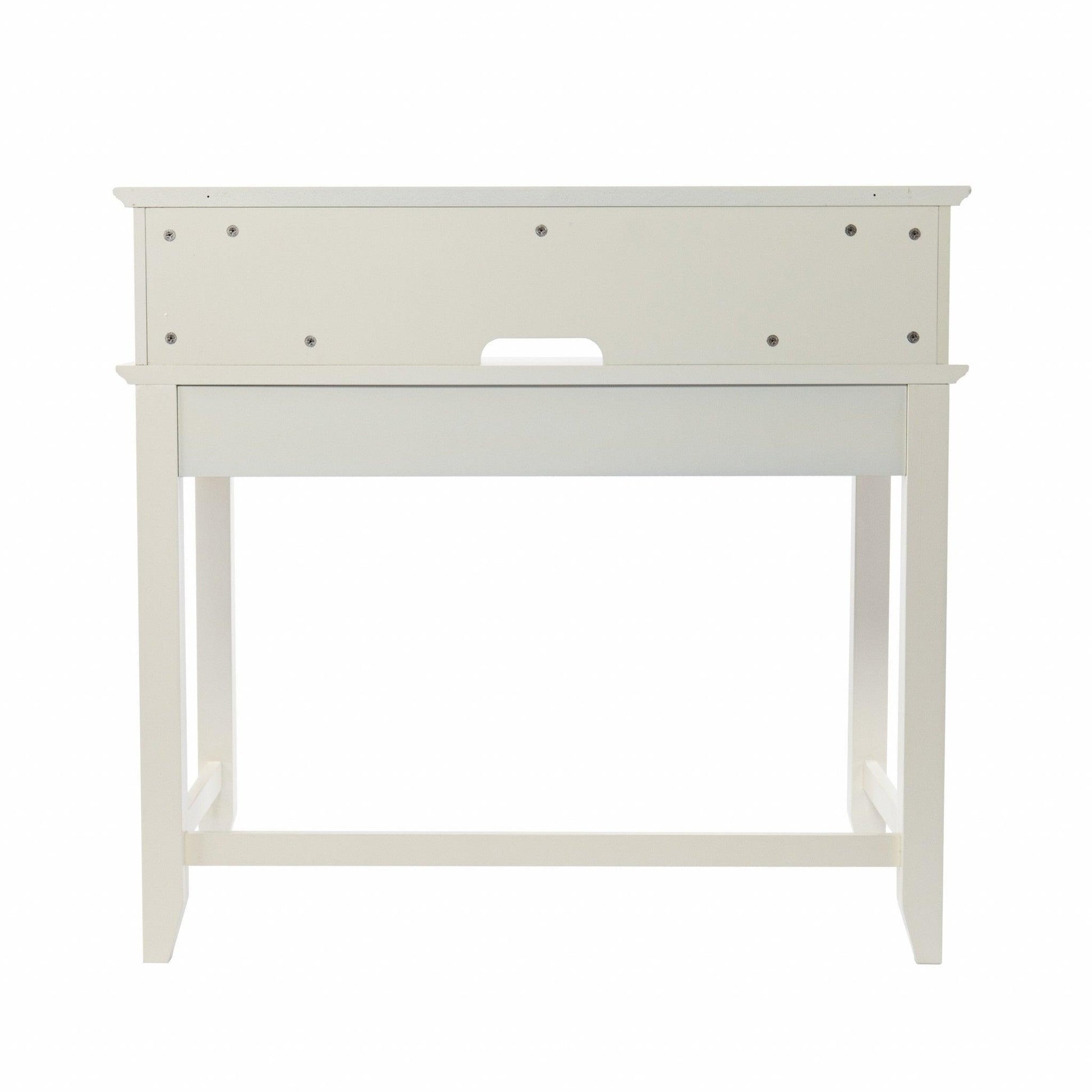 Creamy White Secretary Writing or Computer Desk - AFS