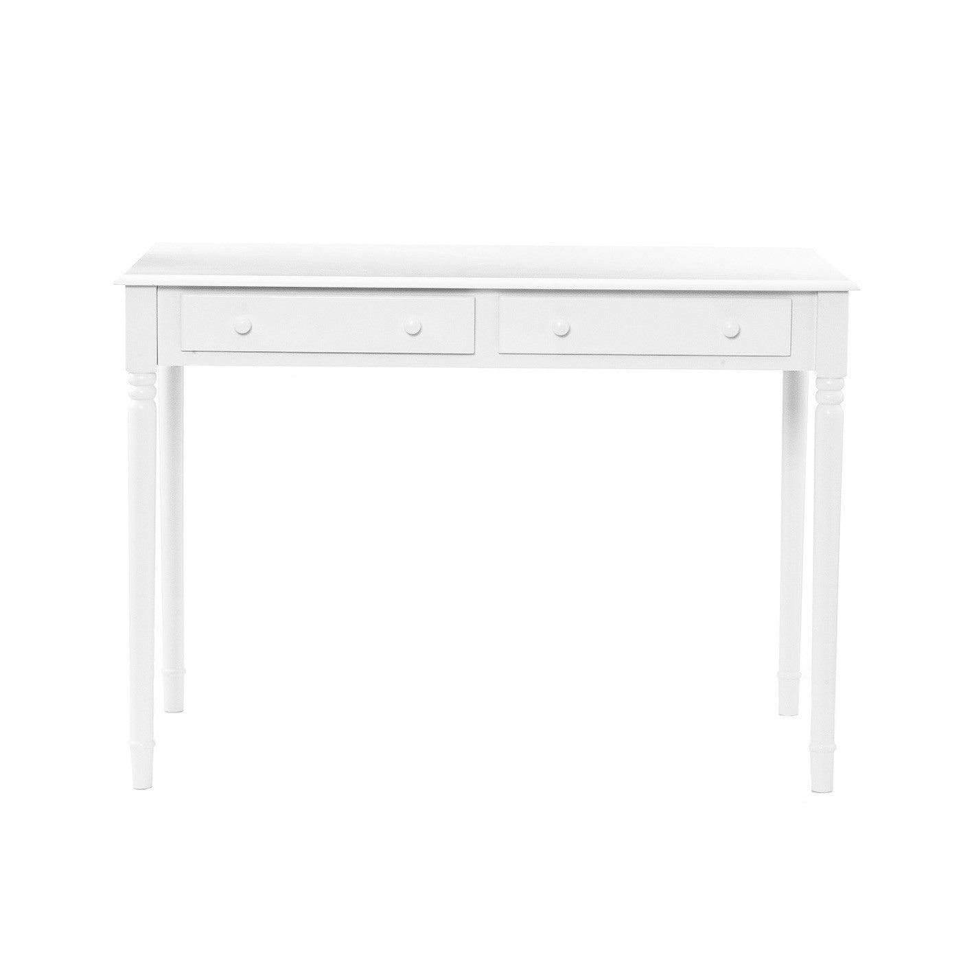 Crisp White Desk with Drawers - AFS