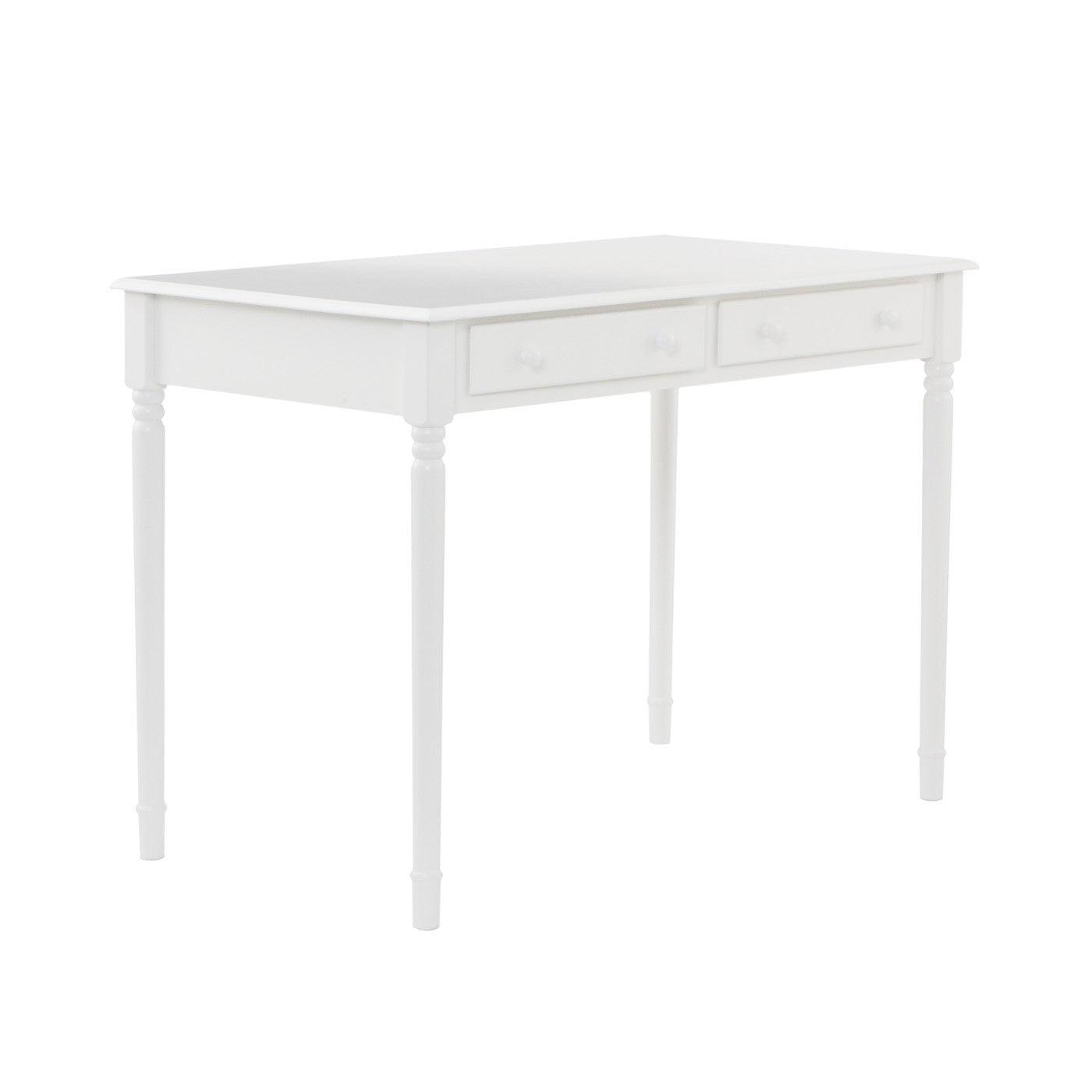 Crisp White Desk with Drawers - AFS