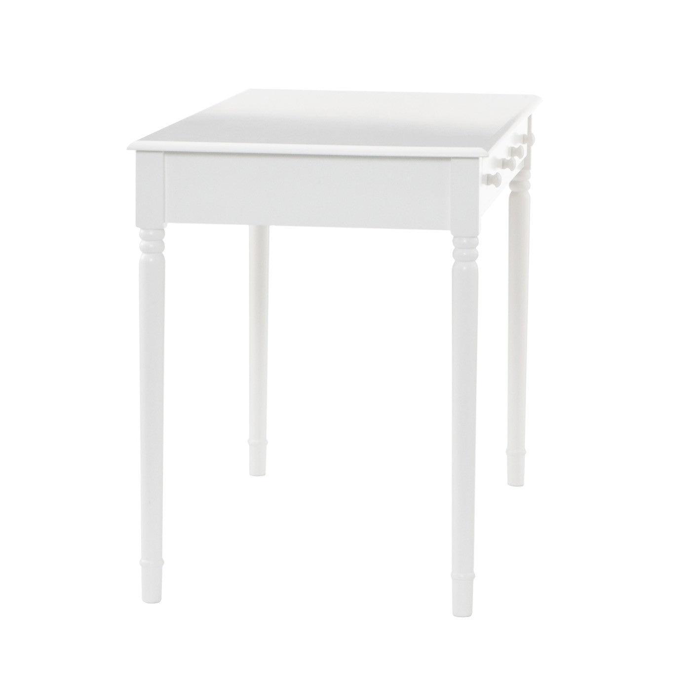 Crisp White Desk with Drawers - AFS