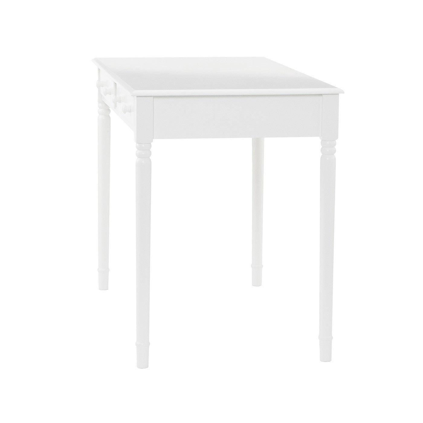 Crisp White Desk with Drawers - AFS