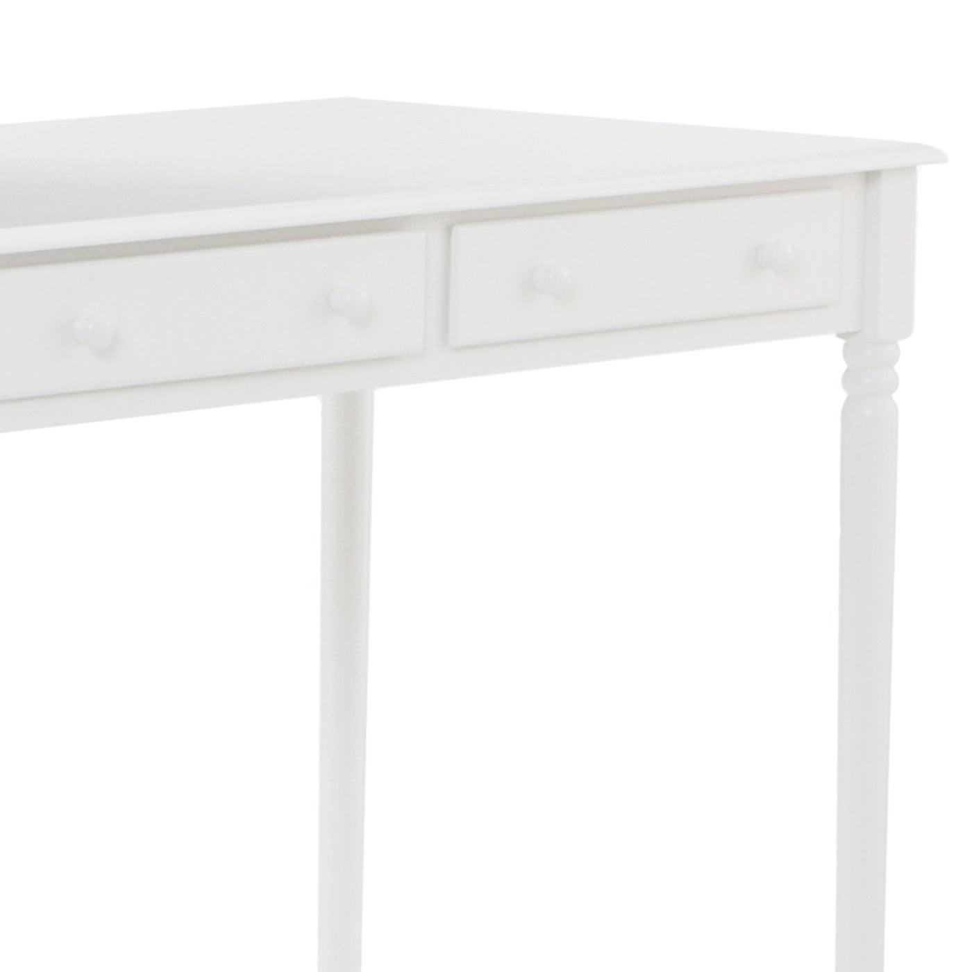 Crisp White Desk with Drawers - AFS