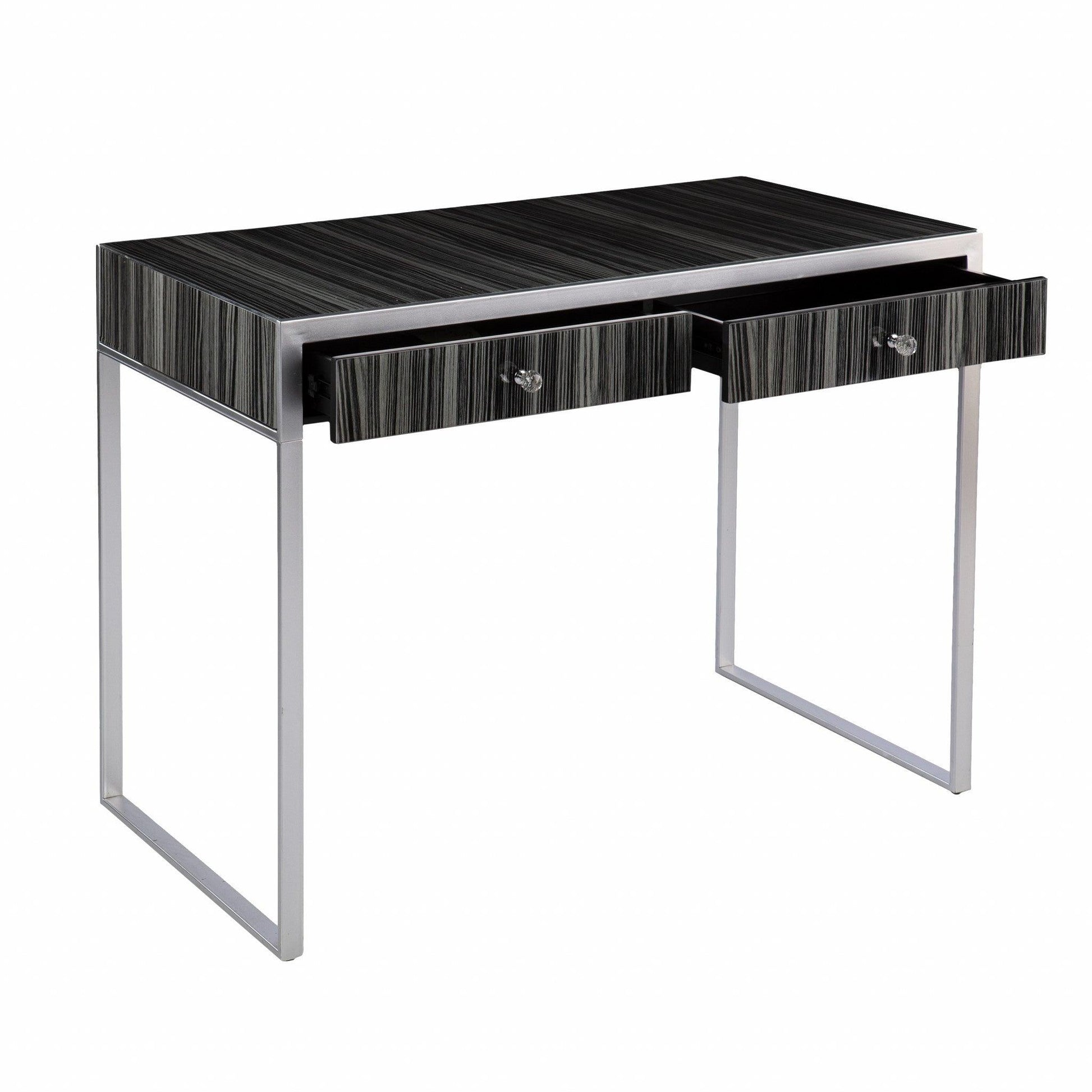 Black And Silver Writing Desk - AFS