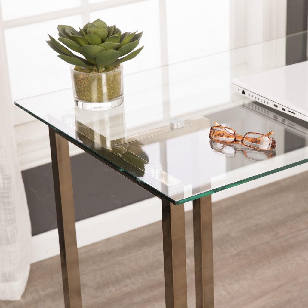 Modern Champagne Writing Desk - AFS