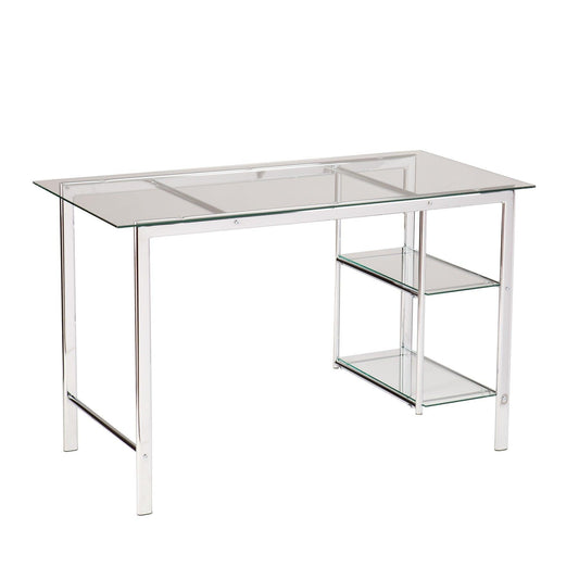 Chrome and Glass Writing Desk - AFS