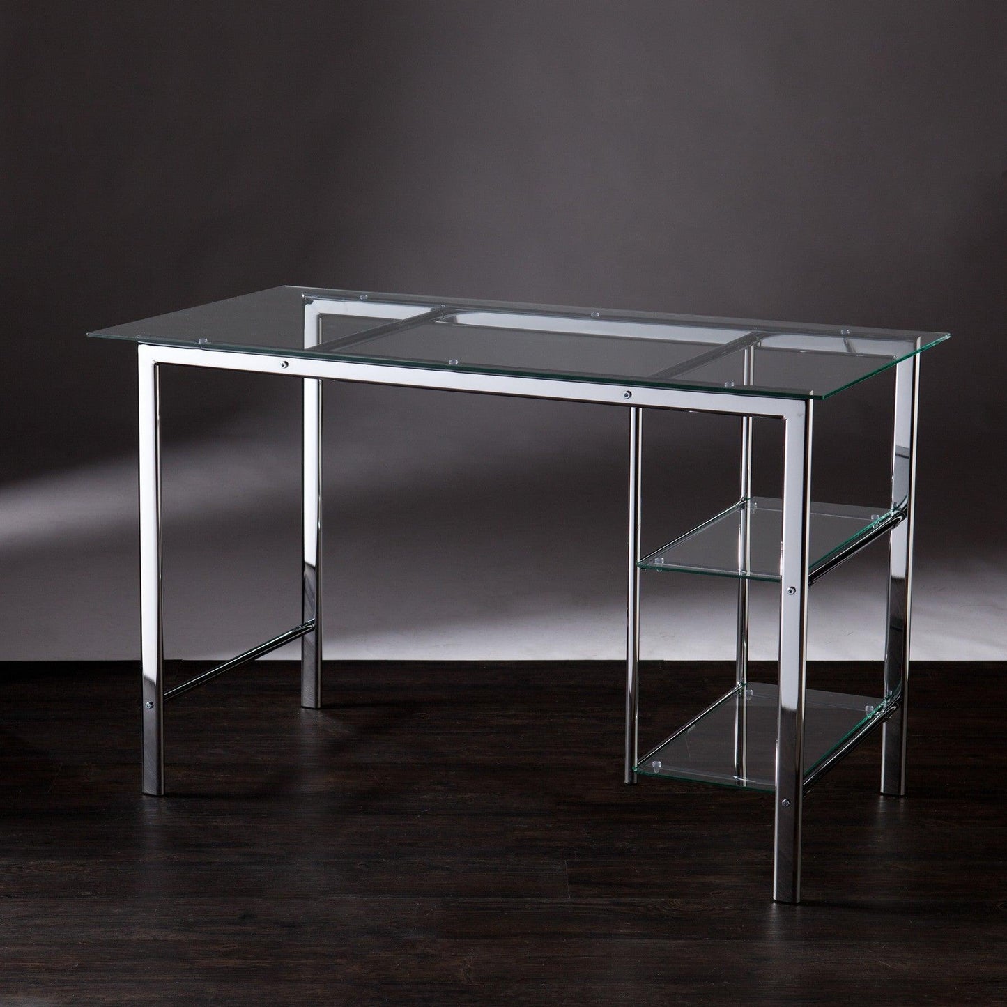 Chrome and Glass Writing Desk - AFS