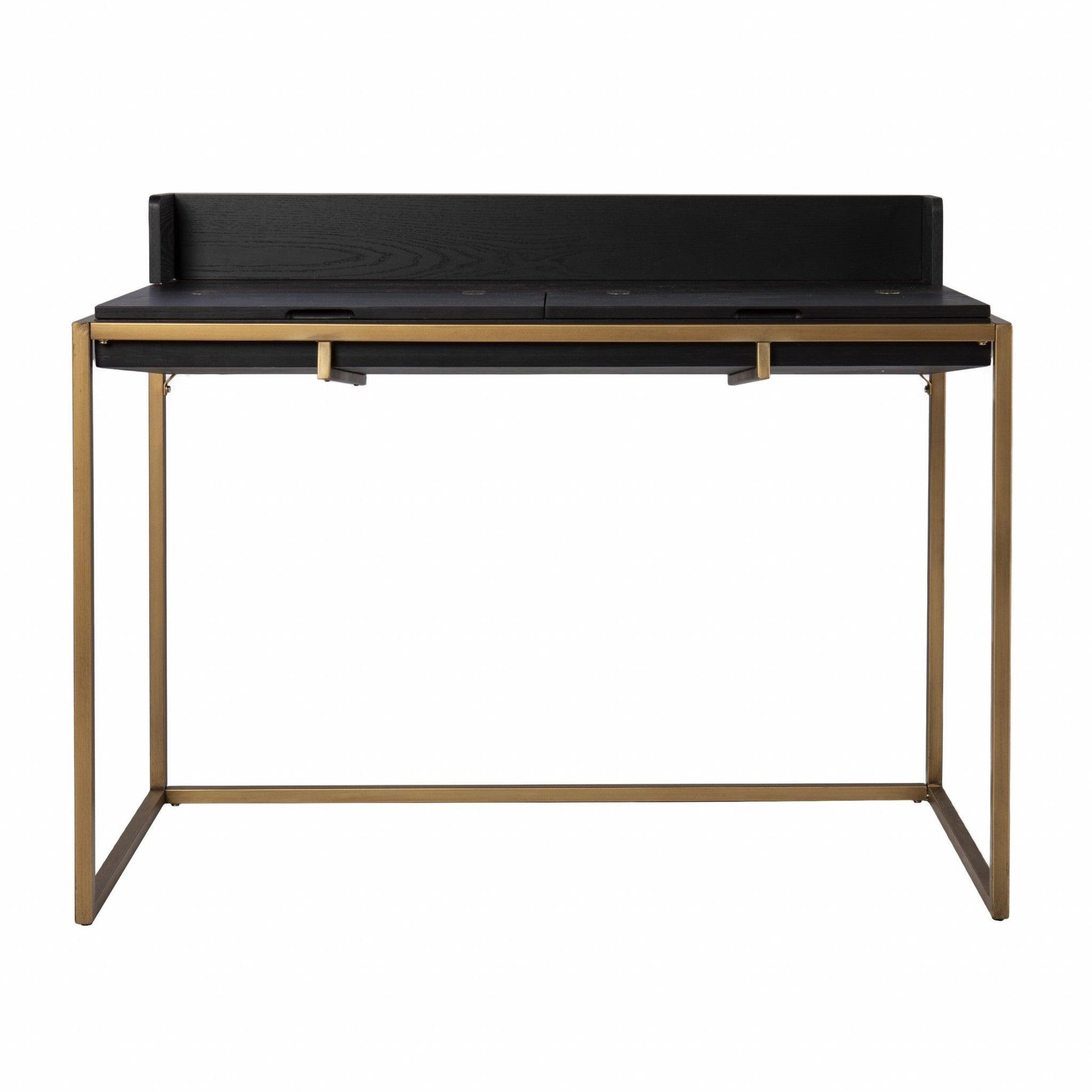 Modern Farmhouse Maple and Black Lift Top Adjustable Desk - AFS