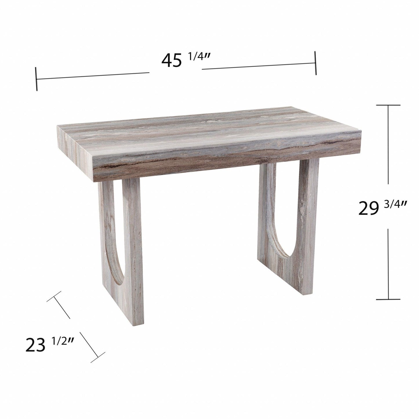 Brown Faux Marble Writing Desk - AFS