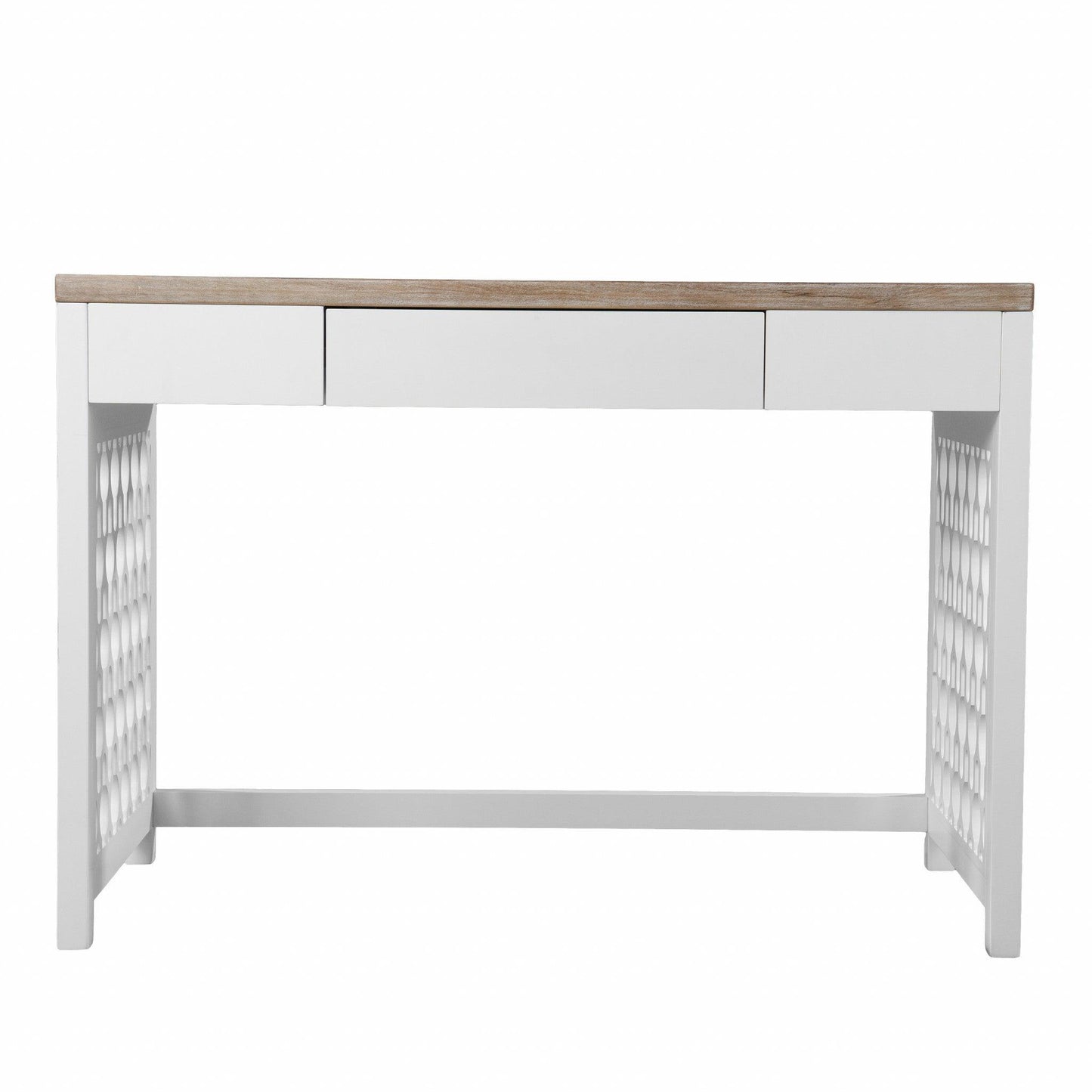 Transistional Creamy White Writing Desk - AFS