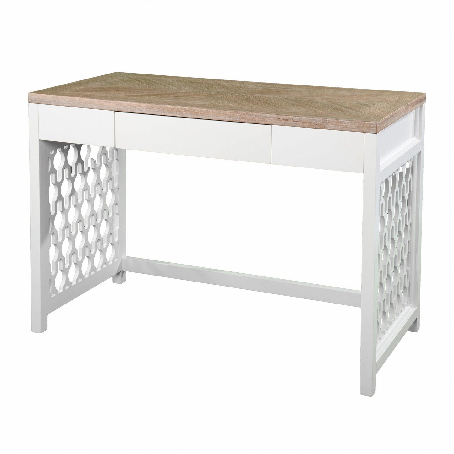 Transistional Creamy White Writing Desk - AFS