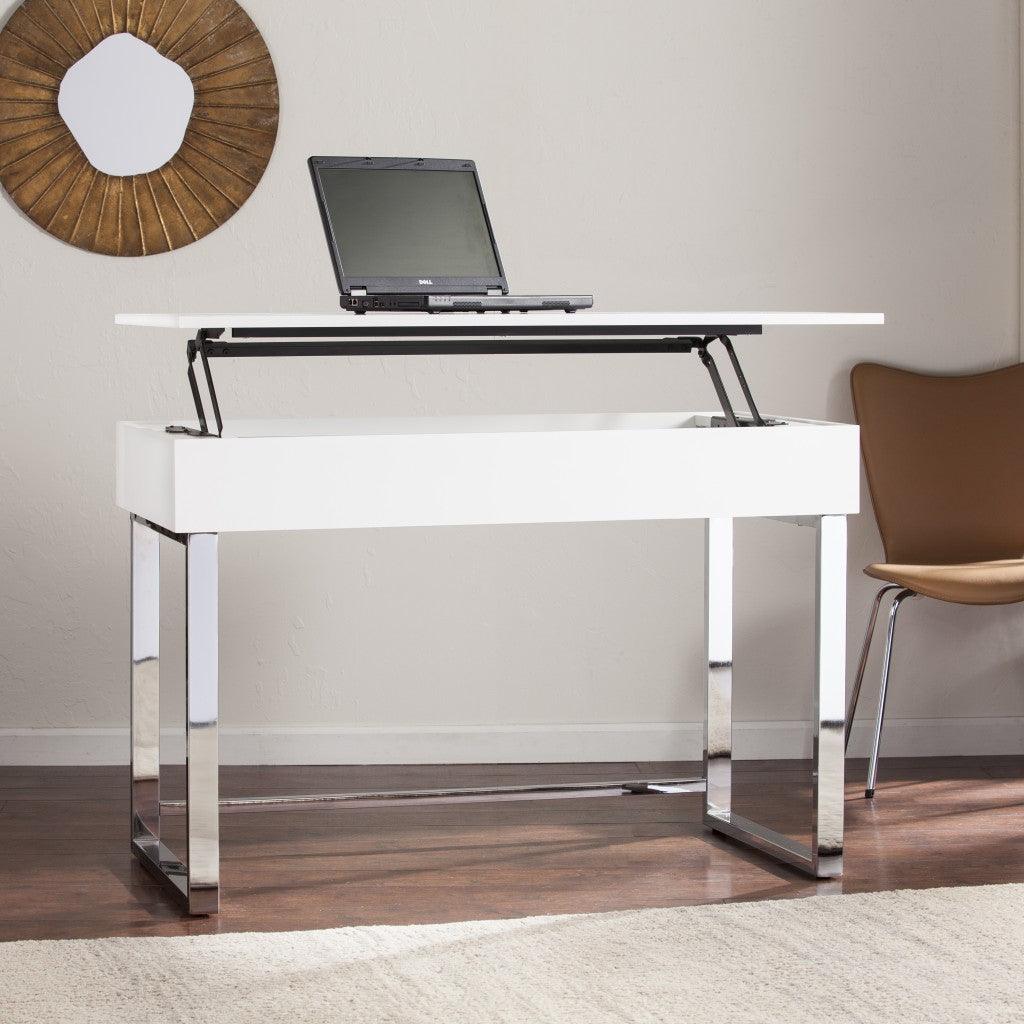 Classic White Adjustable Height Desk - AFS