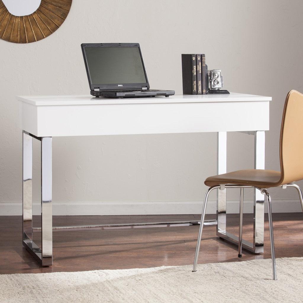 Classic White Adjustable Height Desk - AFS