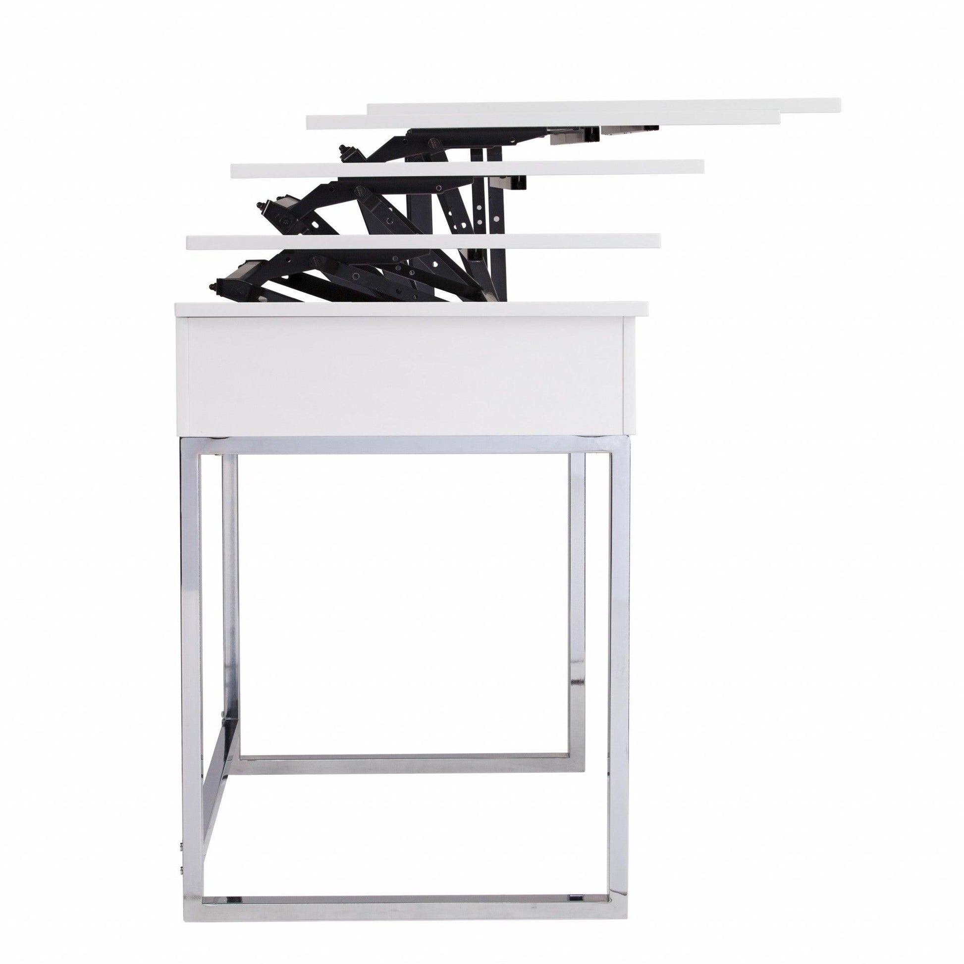 Classic White Adjustable Height Desk - AFS