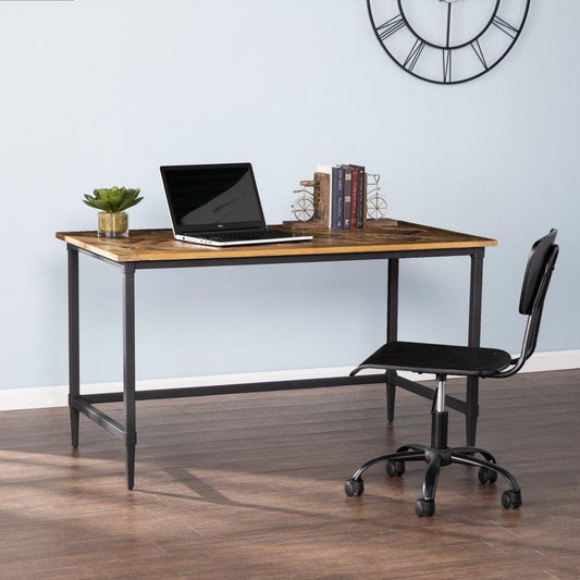 Natural Brown Reclaimed Wood Desk - AFS