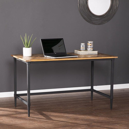 Natural Brown Reclaimed Wood Desk - AFS