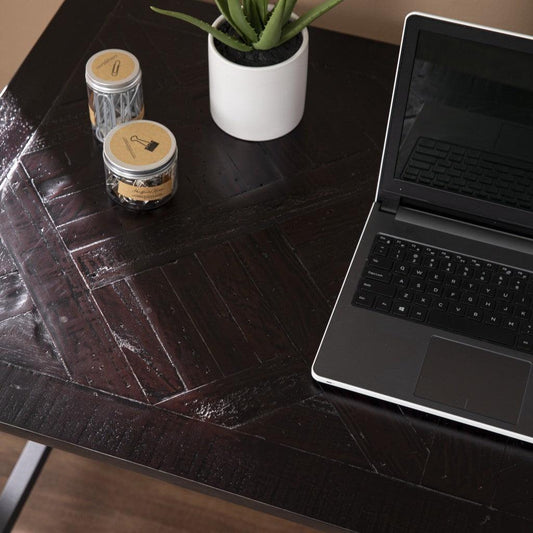 Natural Black Reclaimed Wood Desk - AFS