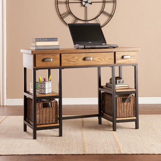 Weathered Gray Home Office Desk - AFS