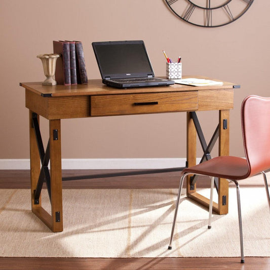 Natural Brown Adjustable Height Desk - AFS