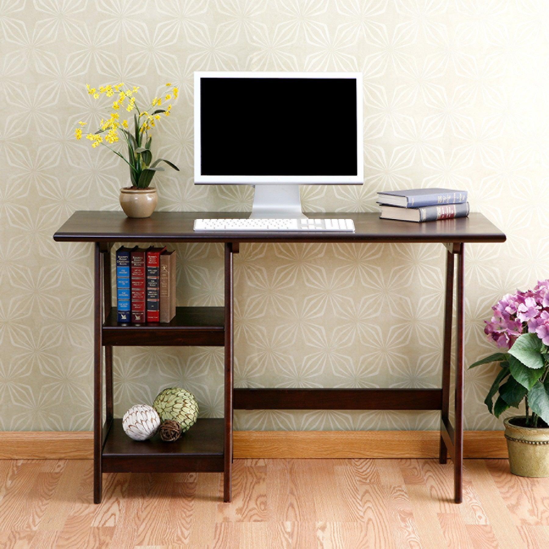 Espresso Sawhorse Desk - AFS