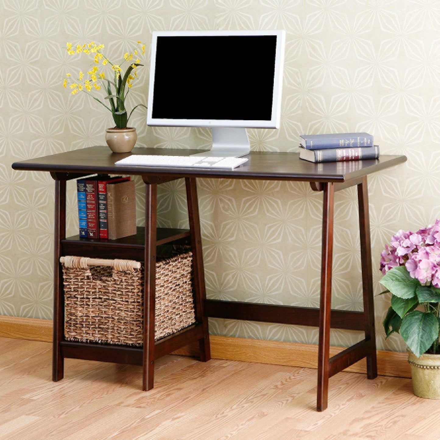 Espresso Sawhorse Desk - AFS