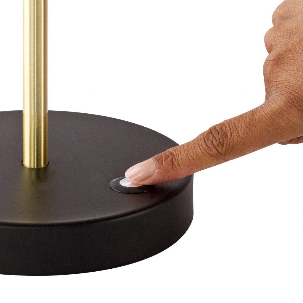 Matte Black and Gold Mod LED Adjustable Desk Lamp - AFS