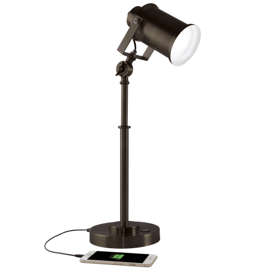 Vintage Style Industrial Bronze LED Adjustable Desk Lamp - AFS