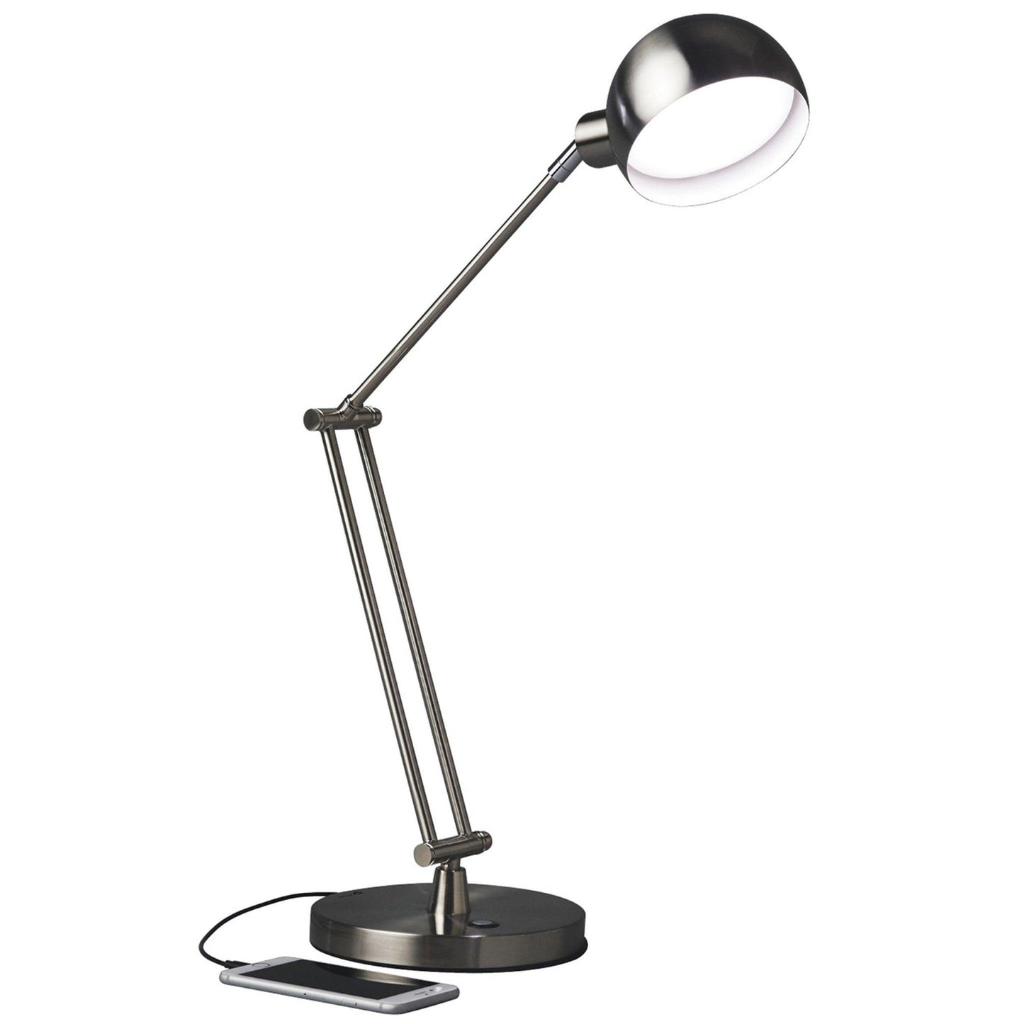 Brushed Nickel LED Adjustable Desk Lamp - AFS