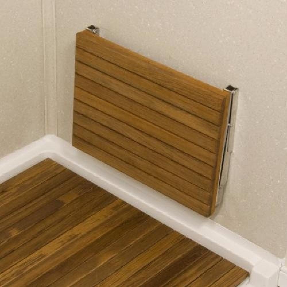 17" Premium Wall Mount Teak Shower Bench - AFS