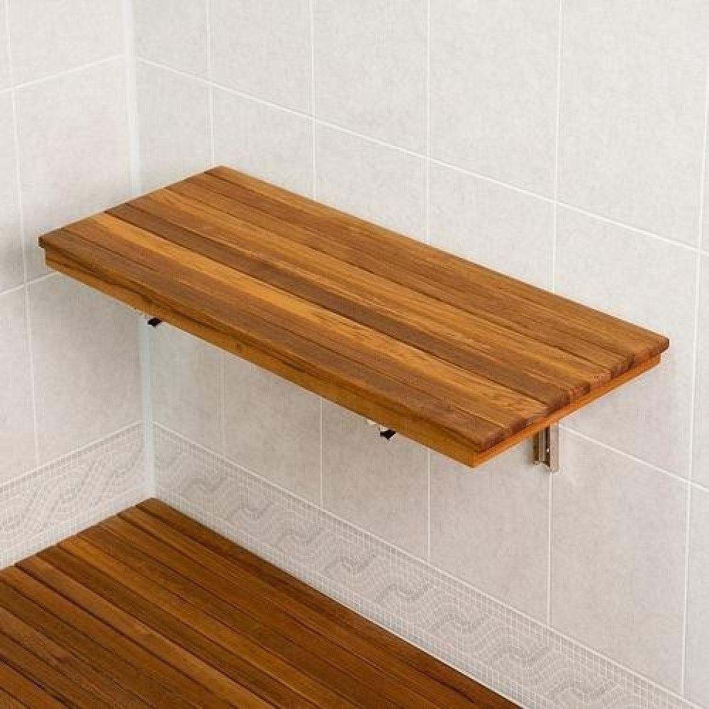 24" Premium Wall Mount Teak Shower Bench - AFS