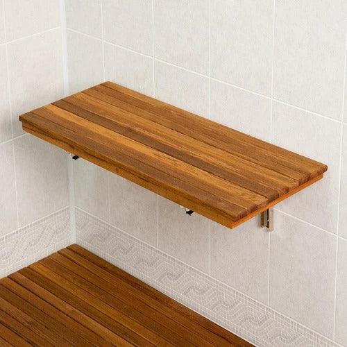 30" Premium Wall Mount Teak Shower Bench - AFS