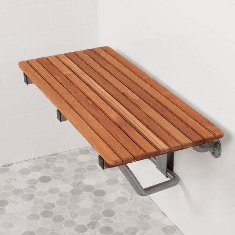 28" Premium Wall Mount Teak Shower Bench - AFS